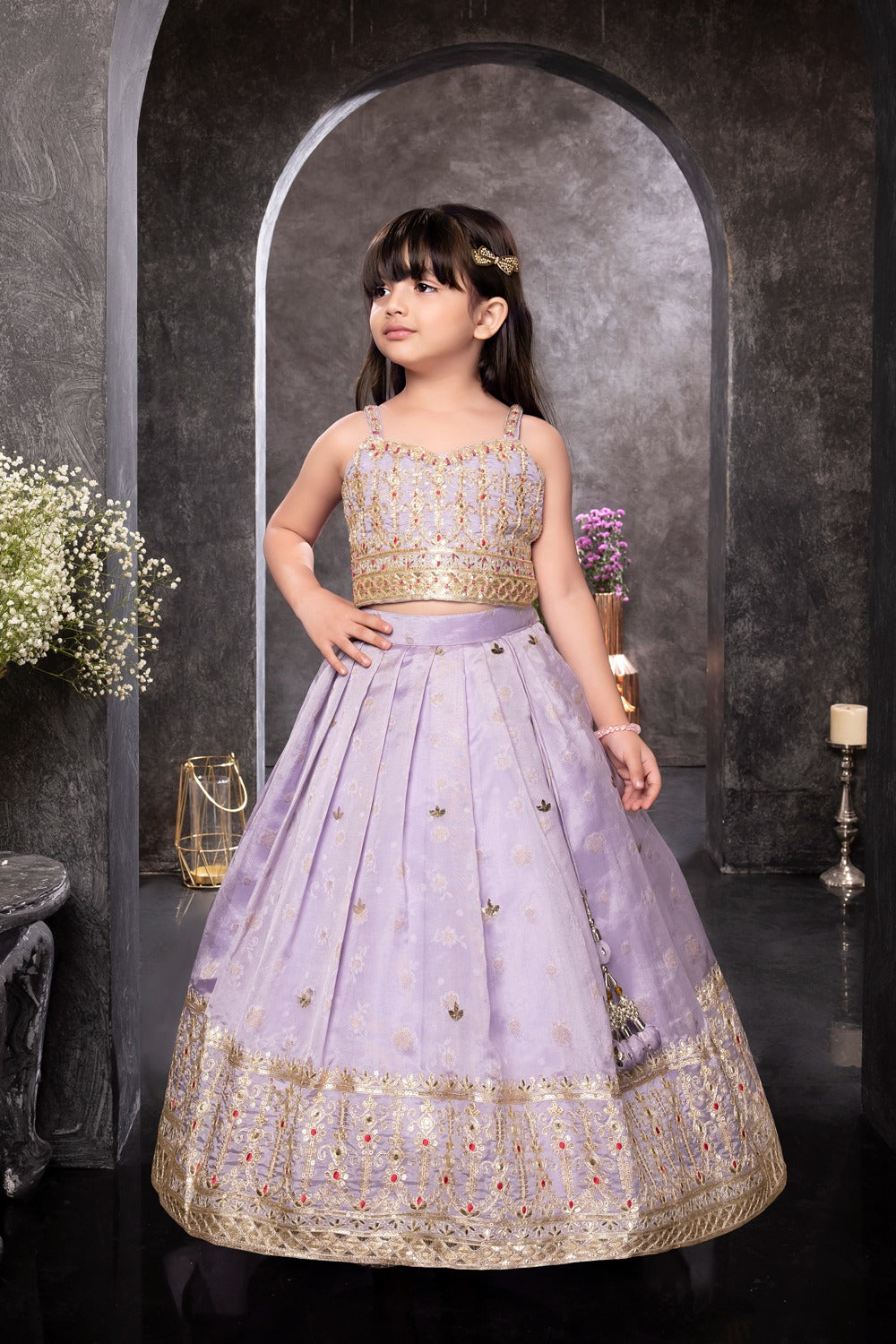 Girls Lilac Lehenga