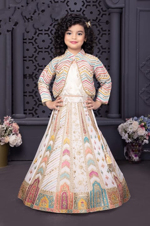 Ivory Lehenga Choli with Shrug