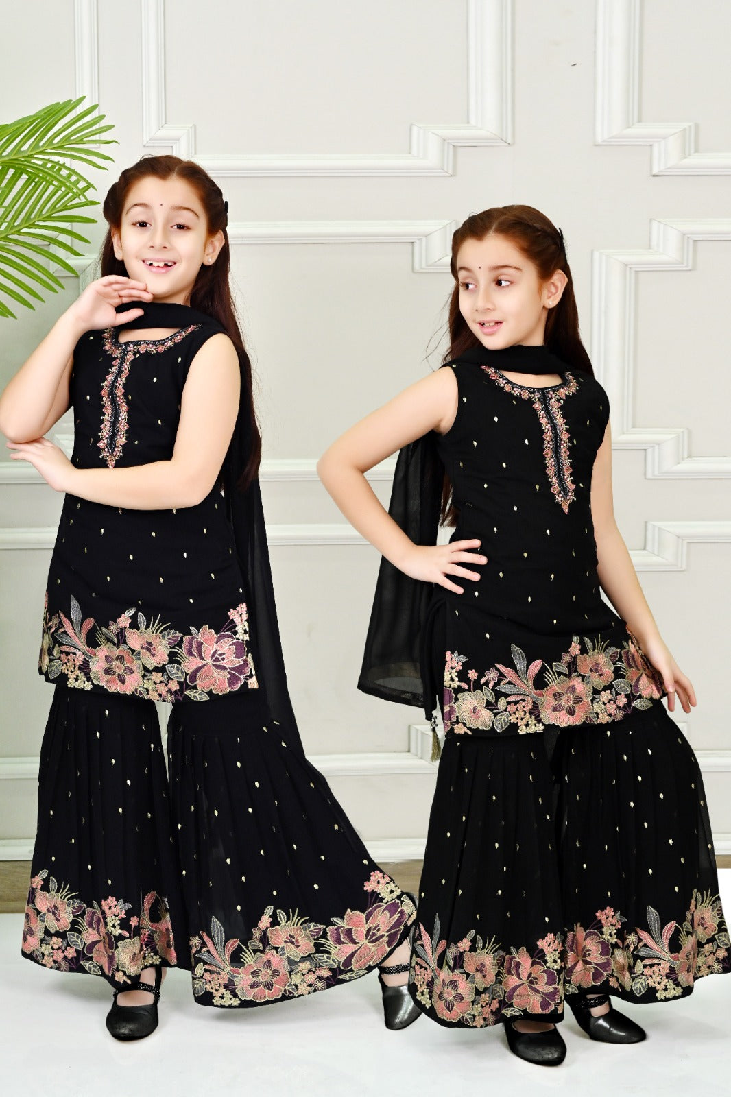 Black Sharara Suit