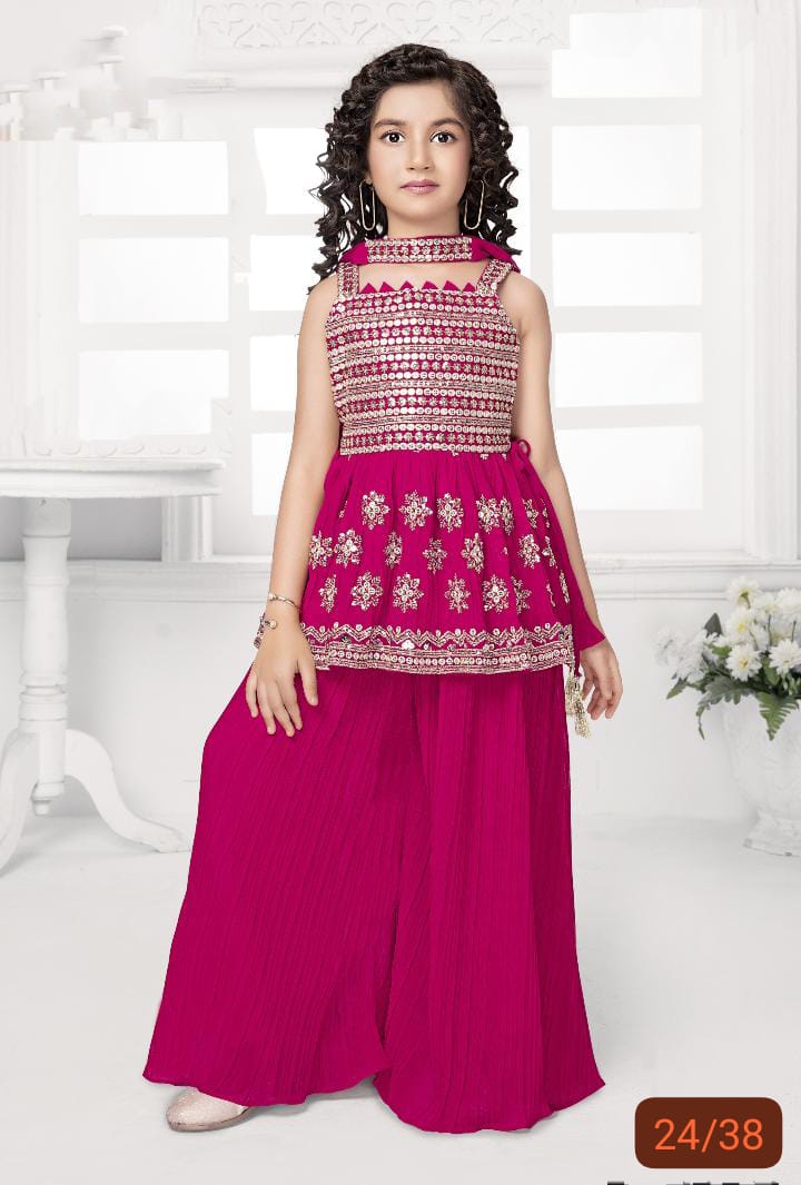 Hot Pink Kurti Palazzo